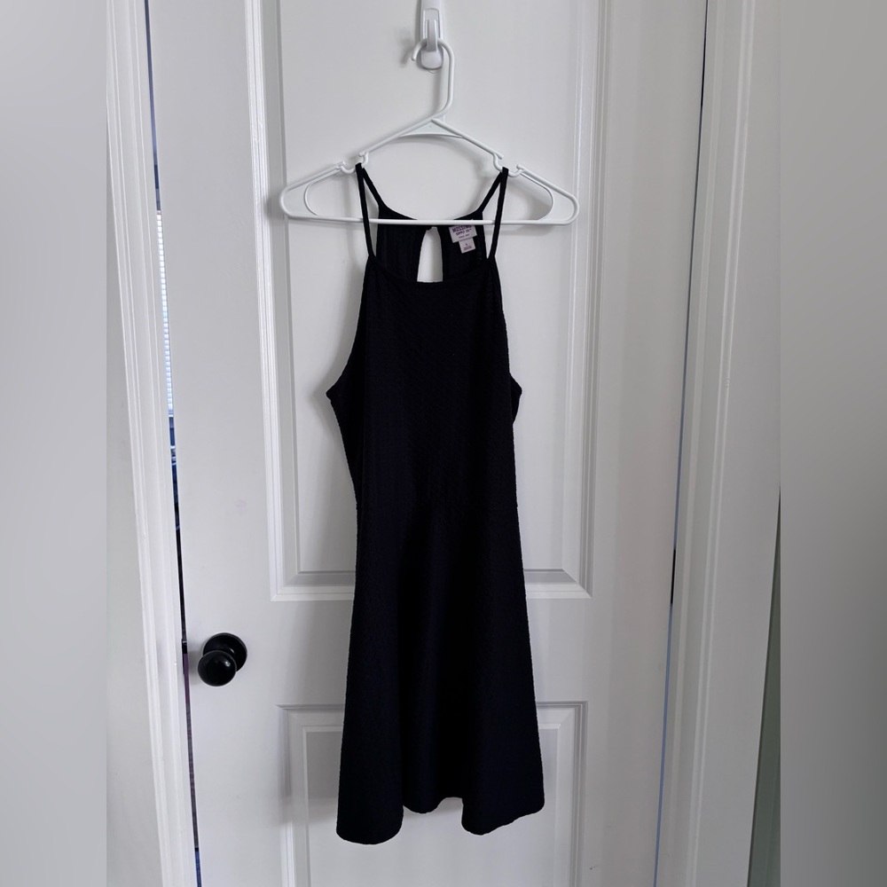 Black textured dress